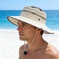 thumbnail image 4 of Sombrero de sol para exteriores,ala ancha,protección solar,resistente al viento,estilo pescador,con diseño transpirable,ideal para viajes,ocio,playa,senderismo y uso diario., 4 of 6