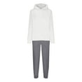 thumbnail image 4 of ibuvkizy Sweatsuits Women 2 Piece Outfit!2PCS Outfits Women's Sports Tracksuits Long Sleeve Pullover Hoodies Sweatshirt and Sweatpants Fall Winter Suit Gray,XXXL, 4 of 4