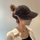 thumbnail image 3 of Sombrero de sol con cola de caballo para mujer, gorra de verano fina, transpirable, de secado rápido, con visera, sombrero de sol con parte superior vacía, 3 of 5