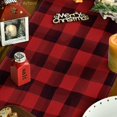 thumbnail image 3 of Touchbetter Red and Black Buffalo Plaid Merry Christmas Tree Table Runner, Seasonal Truck Gifts Kitchen Dining Table Decoration for Outdoor Home Party 13x72 Inch, 3 of 6