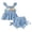 Sky Blue, variant on YWIYIUD Toddler Girl Clothes Baby Summer Outfit 3D Floral Flying Sleeve Ruffle Tank Tops Matching Cute Bow Shorts Outfits Set InfantClothing Set Baby Girl Clothes Gift Yellow 6-9 Months