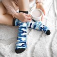 thumbnail image 7 of Mens Crew Socks Womens Blue Camouflage Workout Training Athletic Socks, 7 of 7