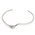 thumbnail image 1 of Joyas 6cm Acero Inoxidable Iris Goma Y Lesbiana Brazalete de Extremo Abierto Plata, 1 of 5