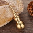 thumbnail image 4 of NUZYZ 2 Pcs 7cm Gourd Ornament Pure Brass Polished Hollow Tilted Head Gift Feng Shui Wu Lou Gourd Table Decor Home Supplies, 4 of 8