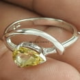 thumbnail image 3 of Natural Lemon Quartz Yellow Gemstone Ring, Real 925 Sterling Silver Ring, Bridal Gifts Ring, Pinky Ring, Birthday Gift Ring, Vintage Gift Ring, Mothers Day Gifts Ring (lemon-quartz, 7), 3 of 5