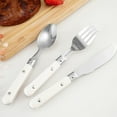 thumbnail image 5 of 3 Sets Children's Tableware Kitchen Gear Utensils Forks and Spoons Stainless Steel Kids Toddler Cutlery White, 5 of 6