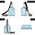 thumbnail image 7 of FORMRS Womens Crossbody Sling Bag Travel Daypack Shoulder Chest Backpack, Blue Snowflake, 7 of 7