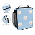 thumbnail image 2 of Haosy Blue Lace Cherry Heart Reusable Lunch Box Men/Women Insulated Lunch Bag for School Picnic Travel, 2 of 6