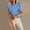 Blue, variant on Women's Tanks Casual Racerback O-Neck Ruffle Sleeveless Tops for Summer Loose Blouse Tank Women’s Wardrobe White XL