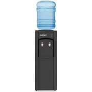 KUPPET Top Loading Water Cooler Dispenser,3 or 5 Gallon Bottle,PP material Electrical Cooling HOT and COLD Anti-Scalding Design And Storage Cabinet With Child Safety Lock For Home Use,Black