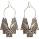 thumbnail image 1 of 2023 New Design Metal Rhinestone Fishbone Dangle Earrings--55896-BU|Model code3027 55896-BU, 1 of 5