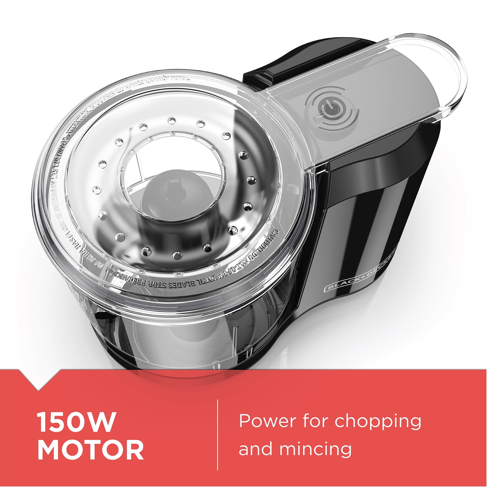BLACK+DECKER 1.5-Cup Electric Food Chopper, One Touch Pulse, 150W Motor, Mini Food Processor, Stay-Sharp Blade, Dishwasher Safe