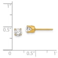 thumbnail image 3 of FB Jewels Inverness 24k Plated 5mm Austrian Crystal Earrings, 3 of 3