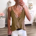 thumbnail image 2 of Deals Clearance under 5.00 Lindreshi Camisole Tops for Women 2024 Women Sexy V Neck Lace Patchwork Strappy Sleeveless Casual Camis Vest Tank Tops, 2 of 3