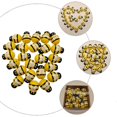 thumbnail image 3 of 48Pcs Creative Bee Crafts Decorative Bee Artware Painted Wooden Crafts (Yellow), 3 of 3