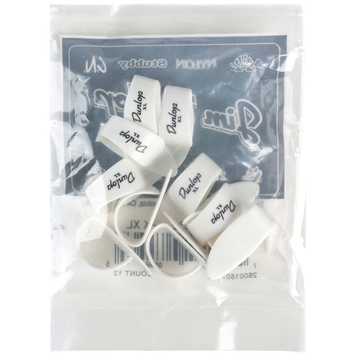 Dunlop Plastic Guitar Thumbpicks, Extra Large, White, 12-Pack