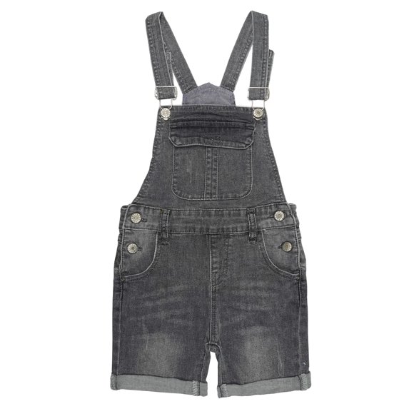 KIDSCOOL SPACE Girls Shorts, Baby Little Girls Stretchy Denim Shortalls, Light Blue,5-6 Years