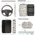 thumbnail image 7 of XYZCANDO Spider Web Bats 14 Pack Car Seat Covers Full Set Steering Wheel Cover Center Console Pad Seat Belt Pads Headrest Covers Cup Coasters for Most Cars SUVs Sedans, 7 of 7