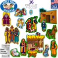 thumbnail image 4 of Little Folk Visuals Beginners Bible: Baby Jesus Precut Flannel/Felt Board Figures, 16 Pieces Set, 4 of 4