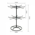 thumbnail image 3 of Rotating Jewelry Display Stand 2 Tier Round Metal Necklace Organizer For Hanging Earrings Rings Bracelets Watches Accessories, 3 of 7