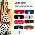 thumbnail image 3 of Ceinture de Robe Élastique Style Simple Universelle Ajustable Confortable avec Boucles Multicolore Ceintures de la Saint-Valentin pour Femmes Robes Blanc, 3 of 6