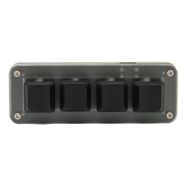 Teclado mecánico ANGGREK programable acrílico portátil negro tipo C con cable para juegos