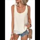 thumbnail image 1 of Camiseta Sin Mangas Holgada con para Mujer, Cuello Redondo, Sin Mangas, Blusas Informales para Vacaciones, Color Albaricoque S, 1 of 9