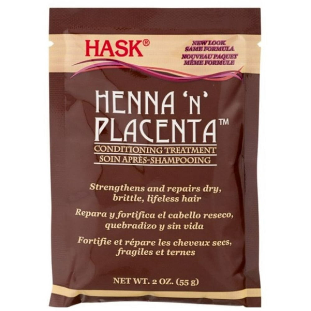 3 Pack - Hask Henna 'n' Placenta Conditioning Treatment, 2 oz - Walmart