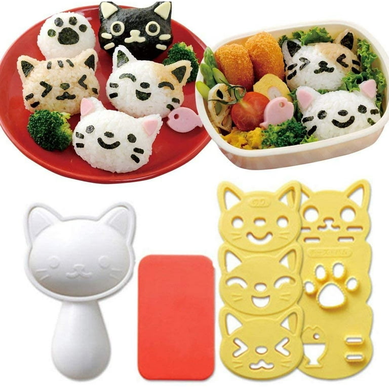 Hofumix Sushi Making Kit Rice Ball Molds Bento Accessories Sandwich Cutters  for Kids Kitchen Tools for Baby Kids Meal