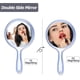 thumbnail image 5 of Espejo de mano Espejo de mano de doble cara Espejo de aumento 1X/2X con mango Espejo de mano transparente Espejo de maquillaje de forma redondeada, 5 of 7