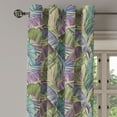 thumbnail image 3 of Ambesonne Floral Grommet Curtain, Jungle Leafy Pattern Print, 50"x108", Lilac Pale Khaki and Seafoam, 3 of 5