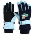 thumbnail image 2 of Kids Ski Gloves Children Winter Gloves Outdoor Sports Windproof Thick Warm Lanyard Attachment Cold Weather Protection Comfortable Fit, 2 of 5