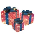 thumbnail image 3 of Clearance! PALIFEUR 3Pcs Christmas Gift Boxes, Set of 3 Christmas Lights Gift Box, Xmas Ornaments Multi-style Christmas Decorations for Xmas Tree, Holiday, Party, Christmas Gifts, 3 of 9