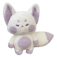 thumbnail image 1 of Suave y tierno, 60 cm de largo, regalo de cumpleaños perfecto para niños, adorable juguete de peluche de zorro blanco morado, 1 of 4