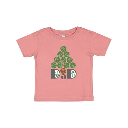 

Inktastic Dad Basketball Christmas Tree Gift Baby Boy or Baby Girl T-Shirt