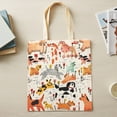 thumbnail image 4 of allydrew Zippered Canvas Tote Bag, Reusable Grocery Shopping Bag, Dogs, 4 of 4