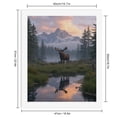 thumbnail image 2 of Paint By Numbers Kit for Adults Beginner - DIY Moose Reflection Mountain Sunset Canvas Painting Kits for Adults, Frameless Paint By Number for Adults for Home Wall Decor 16x20 Inch, 2 of 7