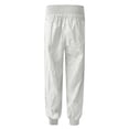 thumbnail image 5 of Mujeres Casual Color Sólido Bolsillos Vendaje Cintura Elástica Cómodos Pantalones Harén Odeerbi ODB-6, 5 of 5