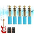 thumbnail image 6 of 5PCS 6.5mm 1/4” Male to 3.5mm 1/8” Female Audio Cable Adapter Plug for Guitar SpeakerBlue, 6 of 8