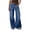 Blue, variant on Qiopertar Women's Casual Loose Wide Leg Straight Leg Cropped Jeans Fashion Solid Color Pants Lounge Travel Relaxed Comfy Stretchy with Pockets, Sky Blue XXL