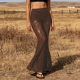 thumbnail image 5 of REDARER Womens High Waist Lace Flare Pants Sheer See-Through Casual Party Trousers,XL, 5 of 6