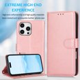 thumbnail image 6 of ShellTech Compatible with iPhone 16 Pro Wallet Case, [RFID Blocking] 3 Card Holder Stand with Credit Card Slot PU Leather Magnetic Protective Flip Cover ,Rosegold, 6 of 14