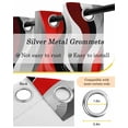 thumbnail image 6 of Red Black Grey Blackout Curtains 63 Inches Long for Bedroom, Geometric Moire Artwork Modern Abstract Thermal Insulated Room Darkening Black Out Window Curtain Panels Grommet Drapes for Living Room, 6 of 8