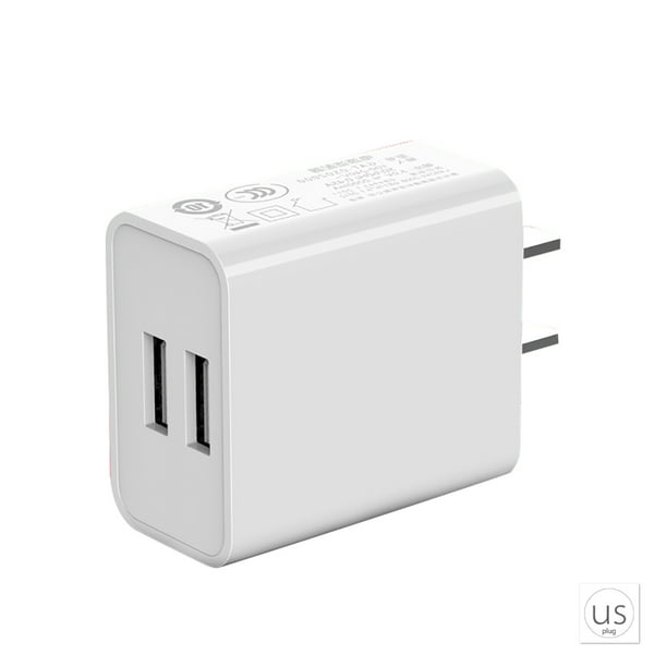 2 Ports 5v 2a Us Plug Chargeur Mural Rapide Double Usb Adaptateur