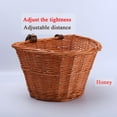 thumbnail image 5 of Monyance Rattan Basket Vintage Wicker Bike Basket with Straps - Brown(13.78X10.24X8.66Inches), 5 of 10