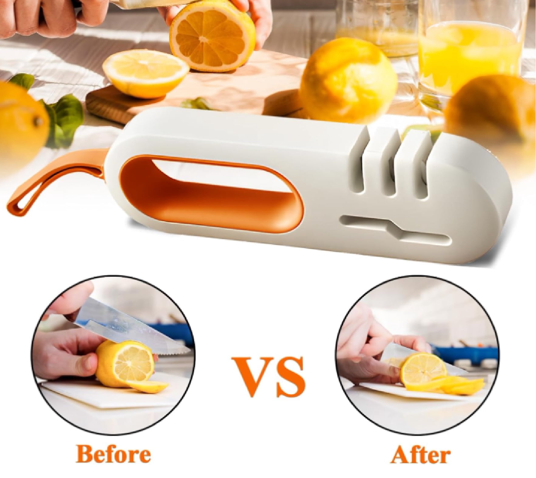VEBRSUDEX Knife sharpeners, Advanced Sharpener, Suspended Four in One Kitchen Scissors Sharpener
