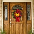 thumbnail image 3 of AJKSFHIU 2024 Large Christmas Oil Lights Wreaths for Front Door,Artificial Lighted Christmas Wreath with Bow,Ribbon Red Christmas Front Door Wreath with Christmas Ball,Christmas Garland Home Decor, 3 of 7