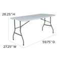thumbnail image 6 of Flash Furniture Kathryn 4.97-Foot Bi-Fold Granite White Plastic Folding Table, 6 of 12