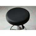 thumbnail image 3 of 33cm Thick Elastic Barstool Seat Cushion Cover Cotton Stool Cover Round Chair Protector (Black), 3 of 5