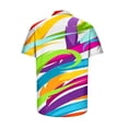 thumbnail image 5 of Mefallenssiah Mode Hommes Confortable Impression Manches Courtes Col Chemise Chemisier, 5 of 5